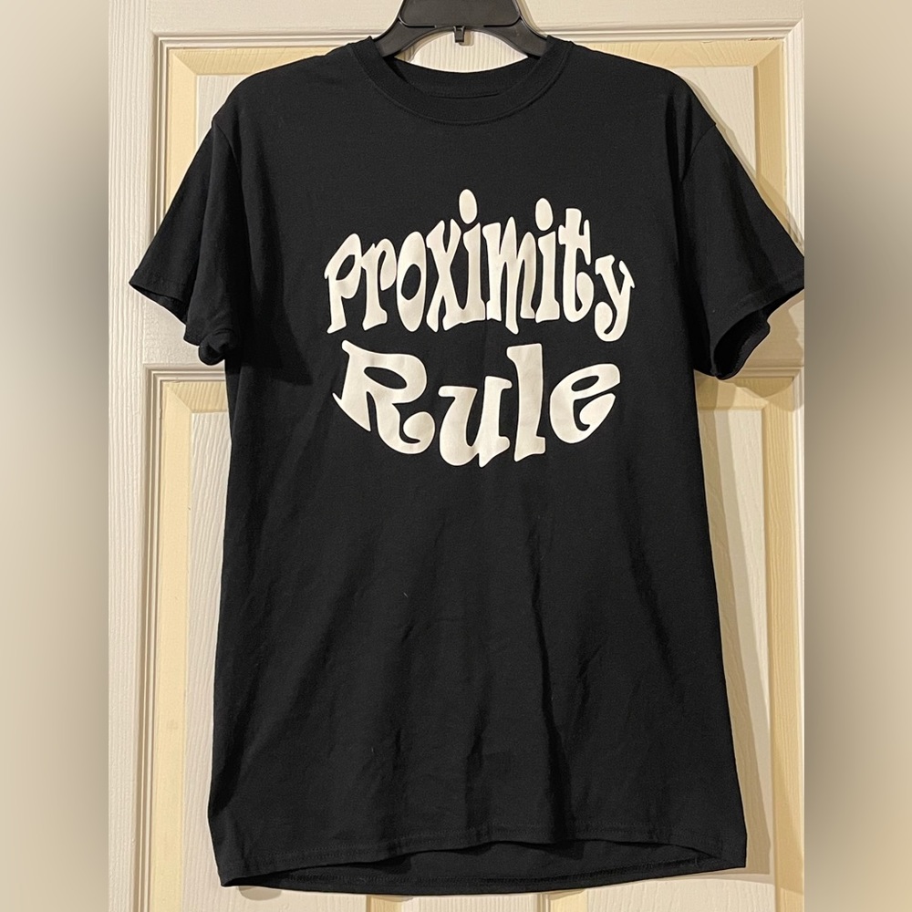 GILDAN Dry Blend ‘Proximity Rule’ Cotton Blend Black T-shirt Medium